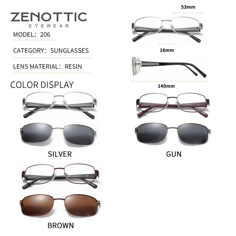 Small Rectangle Polarized Sunglasses For Men