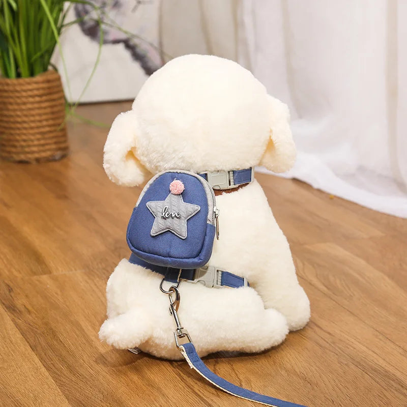 Pet Leash Backpack Chest Strap Teddy