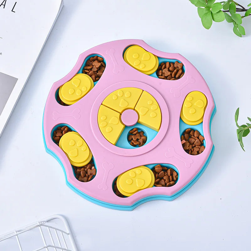 Pet Puzzle Toys/Slow Food Feeding/Interactive Plate Bowl Non-Slip Anti-choking Dog Cat Bowl Iq Training Pets Supplies