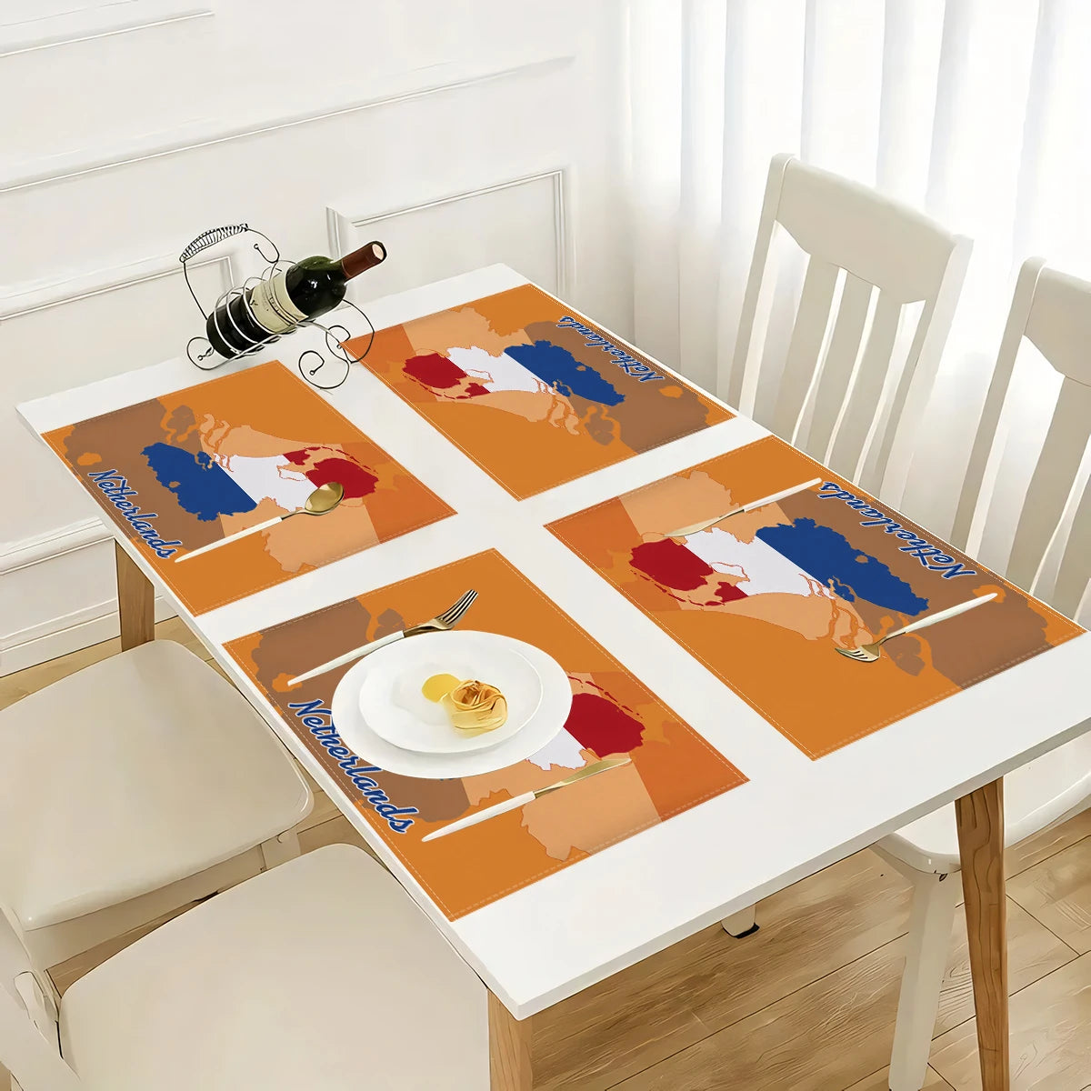 Stylish Geometric Linen Placemats