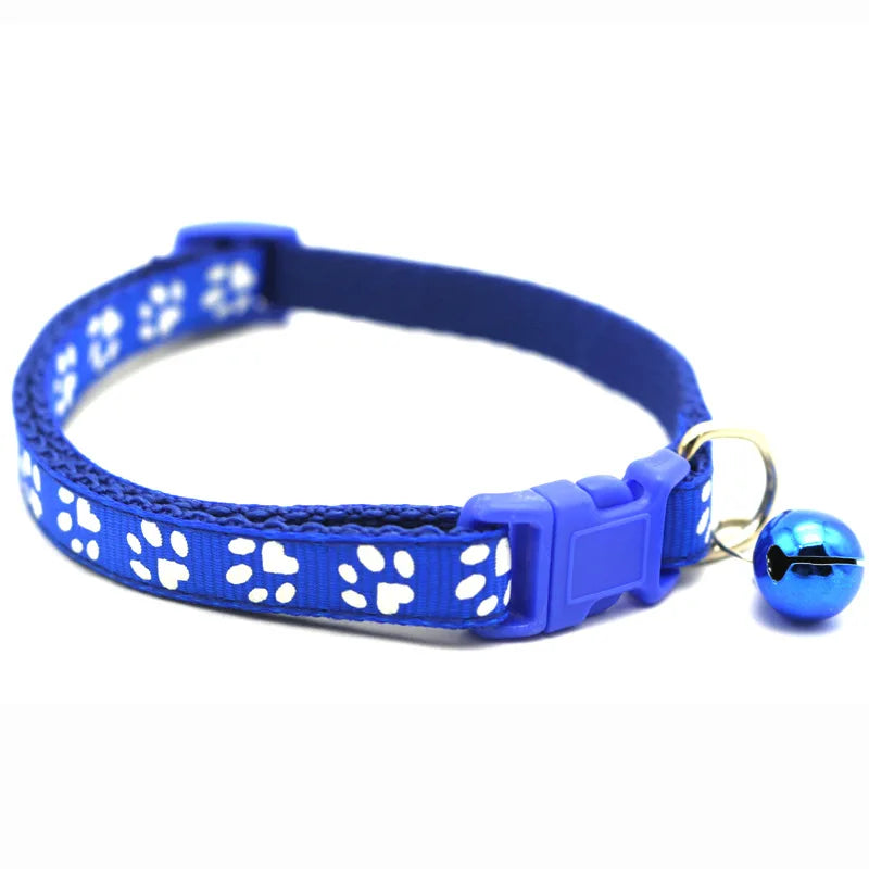 Foot Paw Print Bell Collar