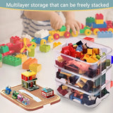 Smart building blocks toys container with bricks lid