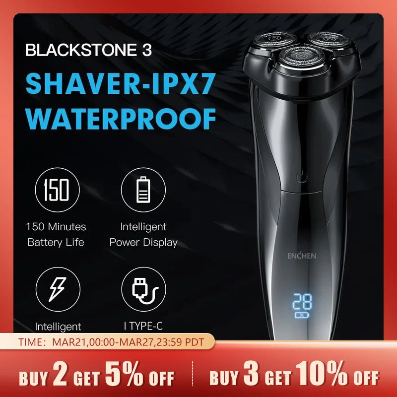 3D Blackstone 3 IPX7 Electric Shaver