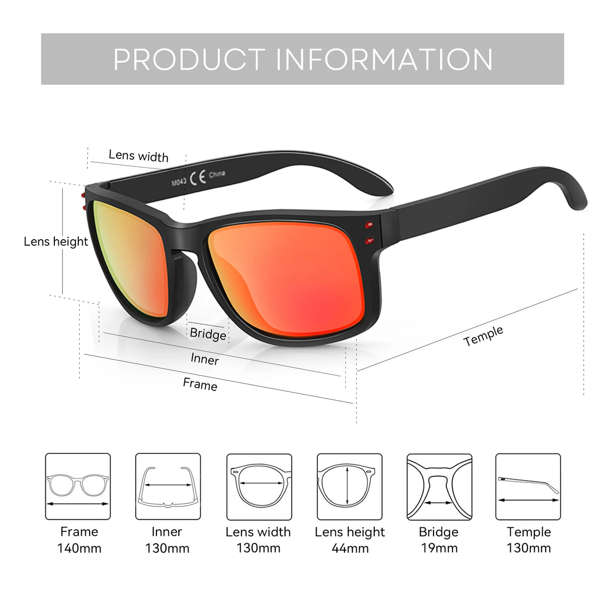 Trendy Square Polarized Sunglasses for Men