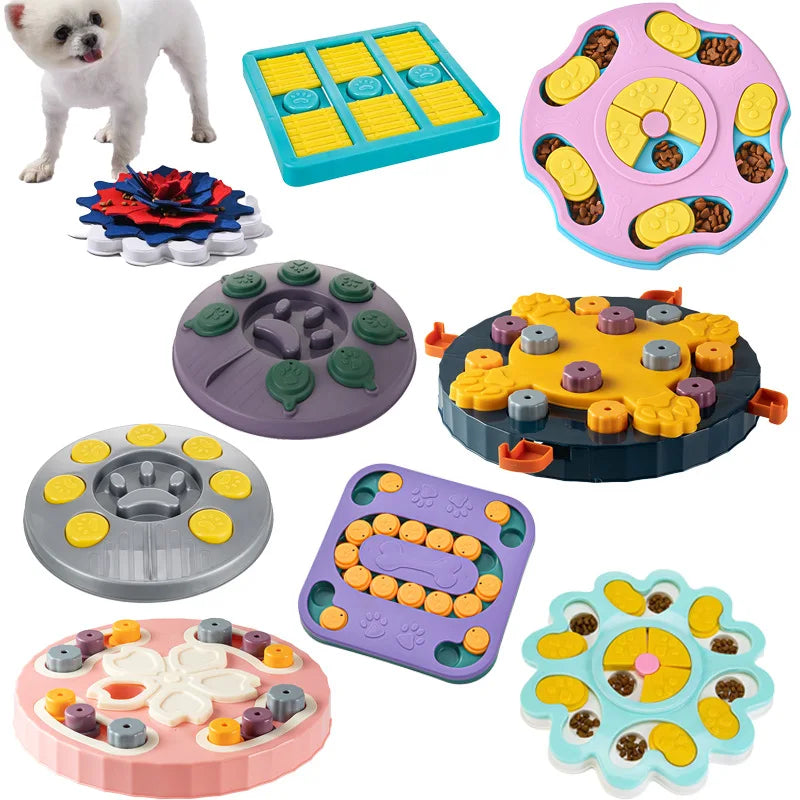 Pet Puzzle Toys/Slow Food Feeding/Interactive Plate Bowl Non-Slip Anti-choking Dog Cat Bowl Iq Training Pets Supplies