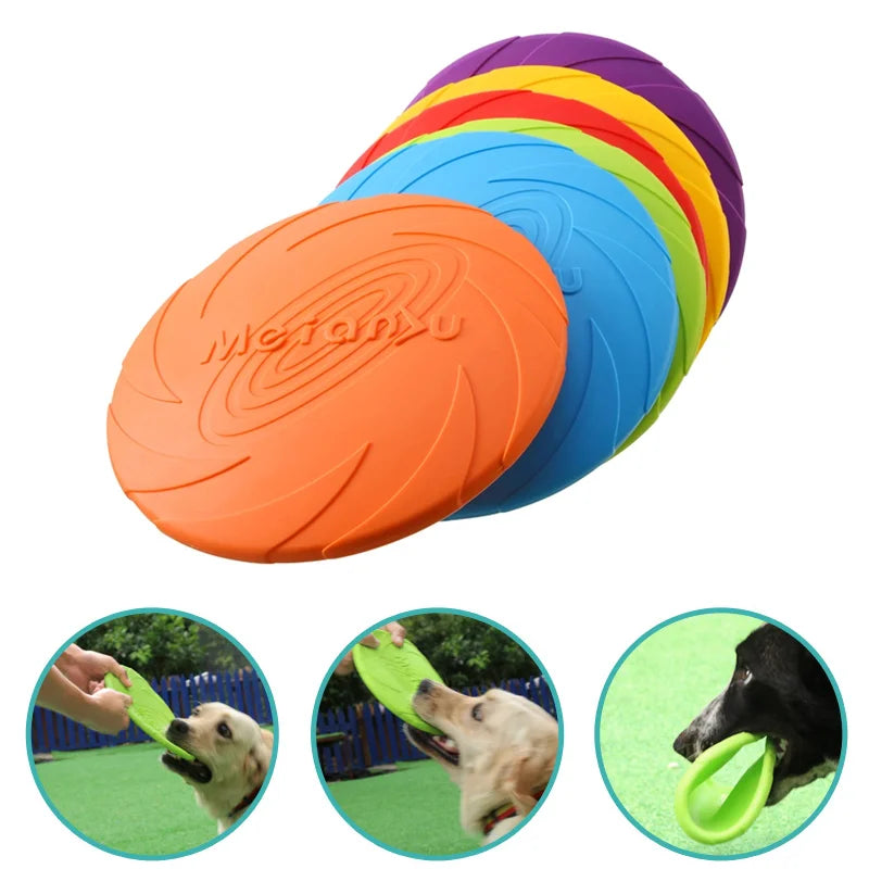 Silicone Flying Disc For Training+Entertainment  Pet Toy