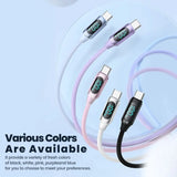 100W USB C To Type C Cable with 5A PD Fast Charging LED Display Cable