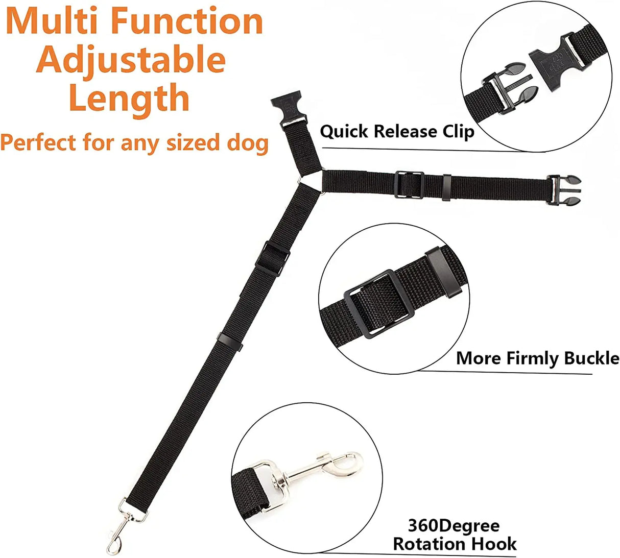 Pet Car Seat Belt Lead Leash