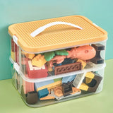 Smart building blocks toys container with bricks lid